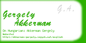 gergely akkerman business card